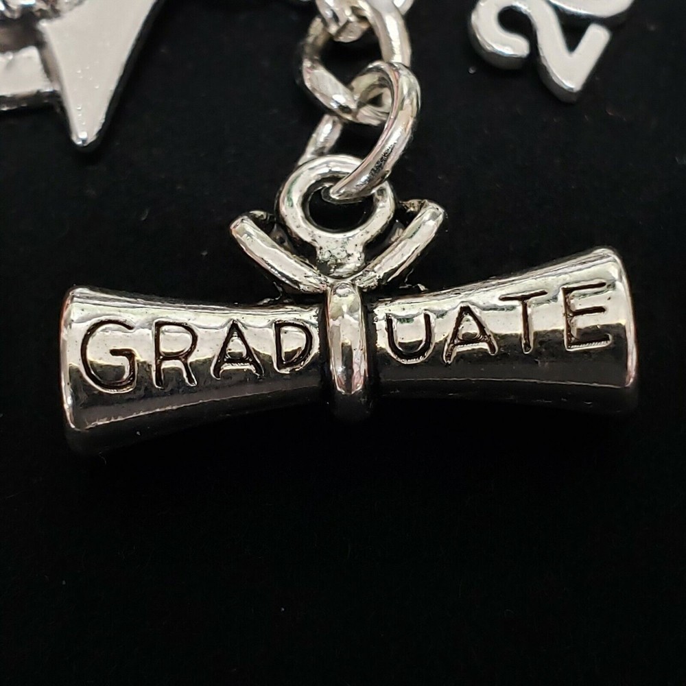 Class of 2023 Graduate Key Chain Cap Tassel Diploma Key Ring College High School - Picture 3 of 6